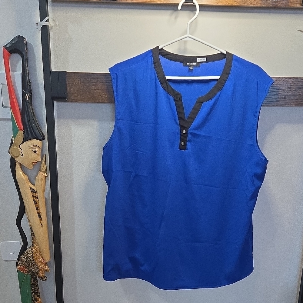 Premise Royal Blue Top with Black Accents (🛍 Bundle ANY 6/$36)